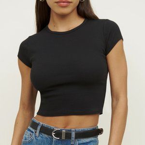 Reformation Black Muse Tee